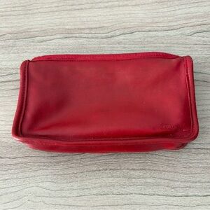 Coach Red Leather Pouch